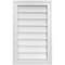 Ekena Millwork Vertical Surface Mount PVC Gable Vnt: Non-Functional, w/2"W x 1-1/2"H, Brickmould Frame, 16"W x 26"H GVPVE16X2602SN - alternate 1